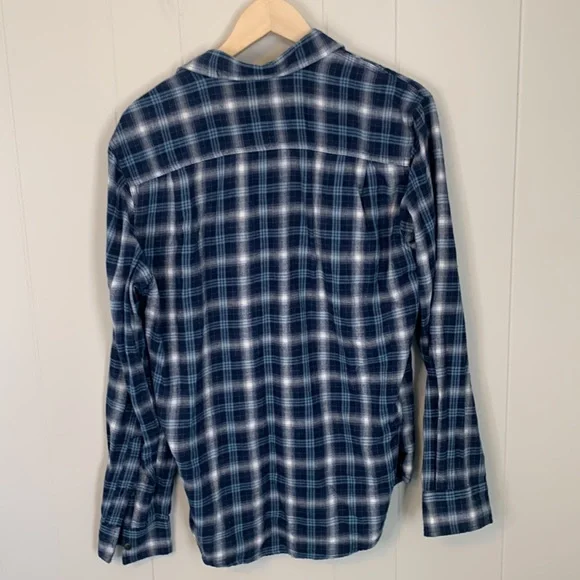 Arizona Jeans Blue Plaid Button Up Size Medium - Picture 6 of 6
